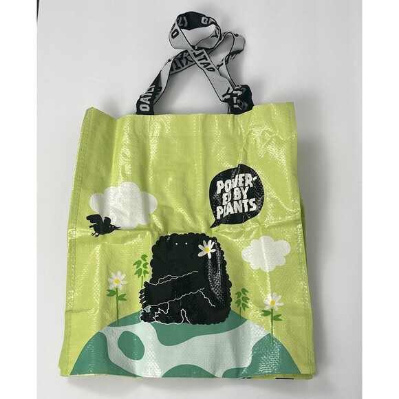 Shopping Tote Lot 2 Reusable Market Shopper Bags Dual Strap Carryall Oatly 14x12 - Picture 2 of 7